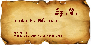 Szekerka Mínea névjegykártya